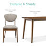 KOTEK Set Of 4 Mid-Century Modern Dining Chairs - DSW Armless Side Chairs With Padded Seat & Beech Wood Legs (Black)
